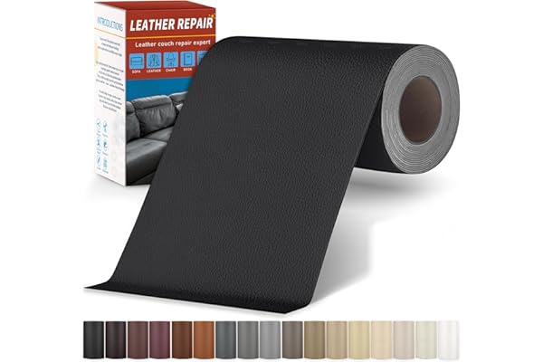 Patch de Réparation en Cuir Noir, 10x200cm Auto-adhésif Simili Cuir Autocollant, cuir Autocollant pour Réparation Canapé, Siège Auto, Sac, Veste