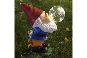 OKESYO Gartenzwerge für Außen, Gartenzwerge Lustig für Außen mit Welcome Schild, Solar Zwerg Gartenfiguren, Gartenfiguren für Außen Haus, Hof, Rasen, Balkon