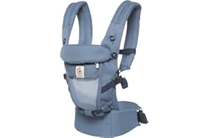 Ergobaby Marsupio Neonati Ergonomico Per 0 Mesi Neonati A Bambino, Adapt 3-posizioni Cool Air, Oxford Blue