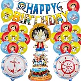 20 Pieces One Piece Balloons Birthday Set Boy Birthday Decoration | Foil Balloon, Birthday Party Decoration Balloons Set for
