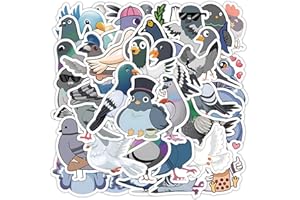 Culinavog 126 Stück Taube Aufkleber für Laptop, tauben Stickers Wasserdicht für Kinder Jugendliche Erwachsene Jungen, Vinyl Aufkleber für Scrapbook,Skateboard,Auto,Gepäck