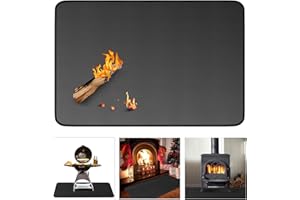 GANKE Tappetino ignifugo per interni 152 × 100 cm, tappetino ignifugo per griglia esterna, camino, stufa, protegge il pavimento da scintille e braci