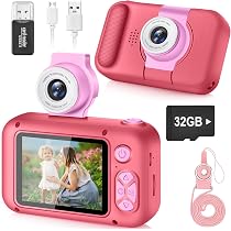 Fotocamera Istantanea Per Bambini – 2.4” Schermo, 1080P, Stampa Senza Inchiostro, 32GB