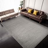 Aden Kaymaz Taban Halı, Aden Leona 1, Makinada Yıkanabilir Ş&ouml;nil Dokuma Halı (Gri - 200 x 290cm)