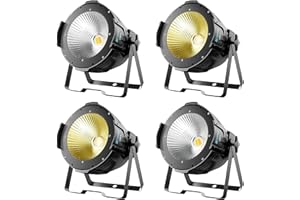 BETOPPER Stage Lights 100W COB Par Light Warm/Cold White RA>90 Super Bright Strobe Lights Supports DMX512 and Master-Slave Modes DMX Lights for Theater, Photography, Party, Show, Church Event, Wedding