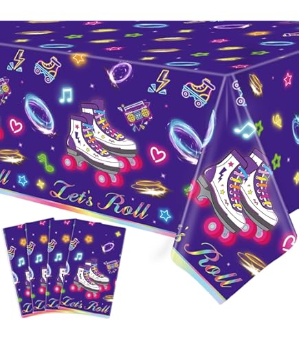 Roller Skating Birthday Party Decorations - Pink Purple Theme For Girls 1st-10th Birthday