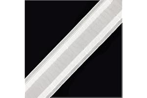 WANYI Cinta para Cortinas con Presilla Transparente 7.5CM de Ancho Espesado Cinta para Cortinas Ganchos Fruncir Universal Cinta de Cabecera de Cortina para Cortina de Ventana, Puerta Cortin（10m）