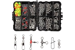 Shaddock 140 TLG Angeln Wibel Kit Enthalten Kugellager Wirbel Snap Barrel Triple Angelwirbel Stecker Angeln Perlen Für Angelzubehör Set