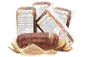 LINE@DIET 4 paquetes | Pan de cereales proteico Line@ | 30% de PROTEÍNA, bajo en carbohidratos, bajo en azúcar, bajo en calorías, rico en OMEGA 3
