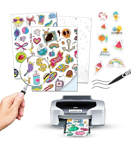 Carta Adesiva Opaca A4 Stampabile - 30 Fogli Vinile Per Getto D'Inchiostro E Laser - Foto 3