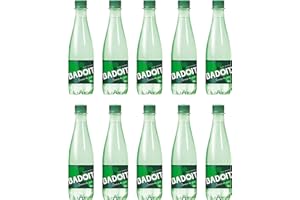 Badoit Lot de 10 bouteilles en plastique pour eau pétillante naturelle de 500 ml