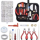 Zalava Kit per la creazione di gioielli, set di 14 attrezzi per la riparazione di braccialetti, orecchini, fai da te, ecc.