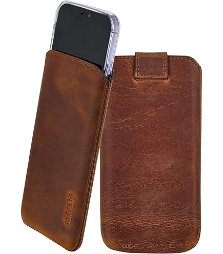 Leren Iphone 14 Hoes Bookcase Blauw - Barneys Leather