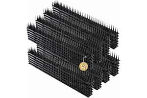 KADAX Plastic Bird Spikes, 51 x 4 x 3 cm, Wall Spikes, Fence Tops Spikes, Pigeon Repellent, Deterrent for Birds, Cats, Anti Climb Spikes, Squirrel Repellent (48, Black)