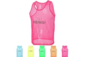 ‎MEIWAR meiwar Leibchen - 10er Set Trainingsleibchen I Markierungshemd für Sport, Fussball, Handball in orange, blau, gelb, grün und pink I für Herren, Kinder, Damen