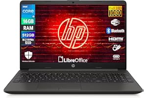 HP 250R G9, Computer Portatile Notebook, Intel i5-1334u 10 Core 3.4Ghz, Display 15.6'' FHD, Ram 16GB, SSD 512GB, Windows 11, Pronto all'uso con Libre Office