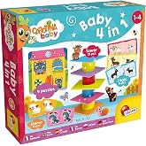 Lisciani - CAROTINA BABY - 4 in 1 Games - Educational Collection for Kids Ages 2 to 4 - Includes Balance Tower, Memory and Lo