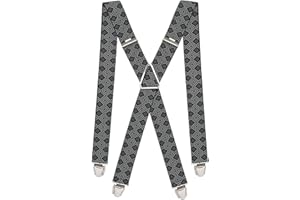 PIERROT Bretelles Homme Larges Premium Vintage - Made in France - Elastique Renforcé & 4 Clips Extra Fort en X - Taille Ajustable Jusqu’à 130cm - Garantie à Vie - Fabrication Artisanale