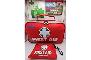 MMG GLOBAL TRADING 258 pezzi, KIT COMPLETO DI PRIMO SOCCORSO PROFESSIONALE PORTATILE per Casa, Auto, Moto, Scooter, Barca, Viaggio, Trekking, e Campeggio