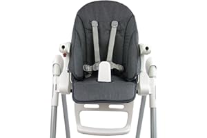 BAMBINIWELT BY RAFAEL K. Housse de rechange Bambiniwelt - Compatible avec Peg Perego Prima Pappa ZERO3 & SIESTA (gris foncé)