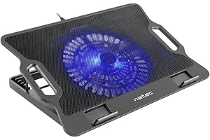 Natec Genesis Dipper 15.6" 660RPM Negro almohadilla fría - Base de refrigeración (39,6 cm (15.6"), 1 pieza(s), 30,7 cm (12.1"), 20 cm, 660 RPM, 24 cfm)