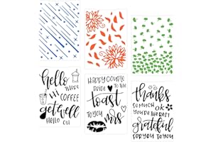 Guichangkai 6Pcs Prägeschablone,Kunststoff Prägefolder,Embossing Folder Prägeschablone,Prägeplatte für Karteherstellung,DIY-Scrapbooking, Fotoalben