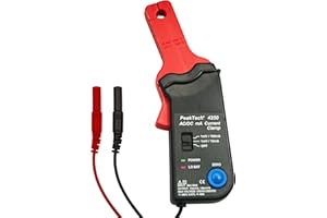 PeakTech 4250 - Current Clamp Adapter for Multimeter up to 60 to AC/DC with 4mm Plugs, Zero Adjustment knob for DCA, Current Measurement, Diameter up to 9 mm - CAT III 300 V