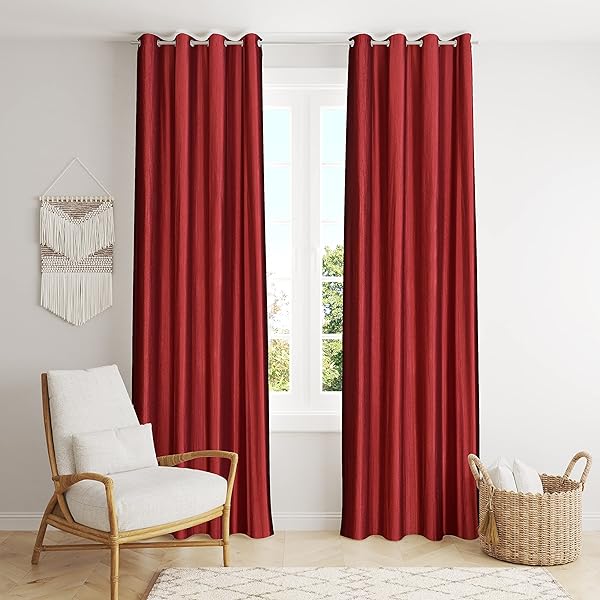 Buy FRESH FROM LOOM Plain Curtains for Door 7 Feet Long | Medium