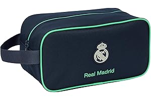 SAFTA Real Madrid 2ª EQUIPACIÓN 25/26 - Zapatillero Mediano, Multiusos, Portatodo, Deporte, Extraescolares, Fútbol, Cómodo y Versátil, 29x14x15 cm