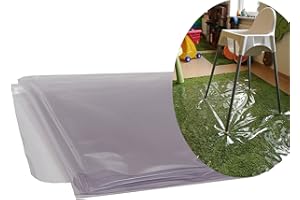 TAIGASTYLE Easy Cleaning Splash Mat High Chair Floor Mat Feeding Floor Cover Multipurpose for Arts/Craft/Pets/Labs (Large | Clear)