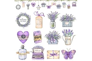YUNHENTONG Decorazioni Primavera Albero da Appendere 12 Pezzi in Legno - Lavanda, Farfalle, Ciondoli per Rami, Porte, Finestre, Giardino (Viola)