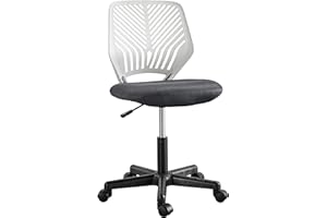 Yaheetech Chaise de Bureau, Chaise d'Ordinateur, Fauteuil Bureau Ergonomique, Pivotant, Fonction Réglage, Style Moderne, Charge de 136kg Gris foncé