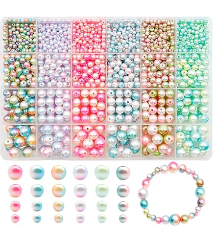 200 Perle Plastiche Satinate 10 Mm Per Gioielli Fai Da Te – Blu Reale, Con Foro Da 2 Mm - 4