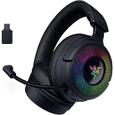 Razer Kraken V4 - Kablosuz Oyun Kulaklığı (3 Modlu Bağlantı, TriForce 40mm S&uuml;r&uuml;c&uuml;ler, 9 B&ouml;lgeli RGB Kulaklık Aydınlatması, Mi
