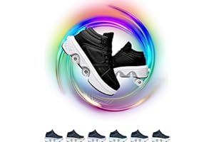 MLyzhe Deformation Roller Shoes Male and Female Skating Shoes Adult Children's Automatic Walking Shoes Invisible Pulley Shoes Skates with Double-Row Deform Wheel…