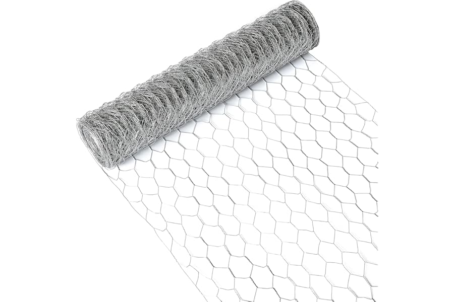 UNU Chicken Wire,16M Chicken Wire Mesh Roll,Chicken Wire Mesh for Pet Rabbit Chicken Fencing