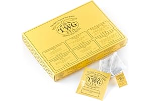 TWG Tea | Around the Globe Selection | 6 Varietà | Miscele di Tè Esclusive | 30 Bustine di Tè in Cotone Cucite a Mano | Set Regalo