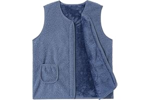 Happy Cherry Gilet Polaire pour Bébé Garçons Filles Veste Sans Manches Enfant Automne Hiver Chaud Solide Léger Manteaux 6 Mois-12 Ans