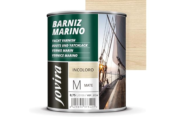 JOVIRA PINTURAS Vernis Marin Vernis bois extérieur-intérieur incolore, haute résistance dans les environnements marins (750 Millilitres, Mate)