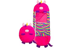 High Street TV Happy Nappers Coussin de jeu avec sac de couchage surprise Motif licorne Rose