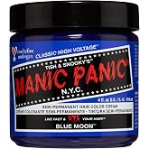 MANIC PANIC CLASSIC BLUE MOON | Bright Royal Blue, Fresh Cobalt Undertones, Vegan, Ammonia Free &amp; Cruelty Free, Lasts 4-6 Wee
