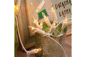 ‎HELLUM hellum Lichterkette innen strombetrieben, mini Lichterkette 10er Birnen klare warme Lichter, beleuchtete 1,35m, Kabel weiß 10 Lichter mit Stecker für Weihnachten 831184