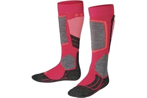 ‎FALKE FALKE Unisex Kinder SK2 Skisocken mittelstarke Polsterung antiblasen warme Skistrümpfe zum Skifahren atmungsaktive schnelltrocknende klimaregulierende geruchshemmende Wolle Funktionsmaterial 1 Paar