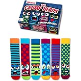 United Oddsocks The Grump Heads Hediye Kutusu &ndash; 6 Kaba Karışık ve Eşleşen Tuhaf &Ccedil;orap Erkekler İ&ccedil;in &ndash; UK 6&ndash;11, EUR 39&ndash;46, US 