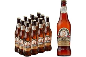 Henry Westons Vintage Glass Bottles, 8.2% ABV 12 x 500ml Multipack | Refreshing Medium Dry Sparkling Cider | Slowly Matured in Oak Vats for a Smooth & Rounded Flavour