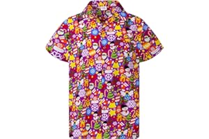 King Kameha Funky Hawaiihemd Herren Kurzarm Fronttasche Hawaii-Print Weihnachten Christmas Designs Santa Rentier Allover