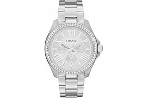 FOSSIL Cecile Damenuhr, Chronographenwerk mit, Edelstahl- oder Lederarmband