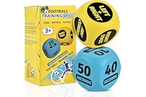 Faburo Football Keepy Up Training Dice (2 pcs) Fun Football Gifts for Boys & Girls 8-12 Football Skill Game Football Training Equipment Stocking Fillers for Kids