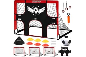 Fitencexu fotbollsmål, målvägg för barn, fotbollsmål barn, utomhus med målvägg 3-i-1 popup-grind med 5 skotthål och bärväska