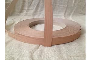 REAL WOOD VENEER EDGING 18MM WIDE Pre Glued Iron on Cherry Wood Veneer Edging Tape 18mm wide x 5metres.